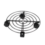 Flower Pot Roller Stand 50kg Load Capacity Rust Prevention Iron Easy to Move Plant Caddy with Wheels for Wine Barrels