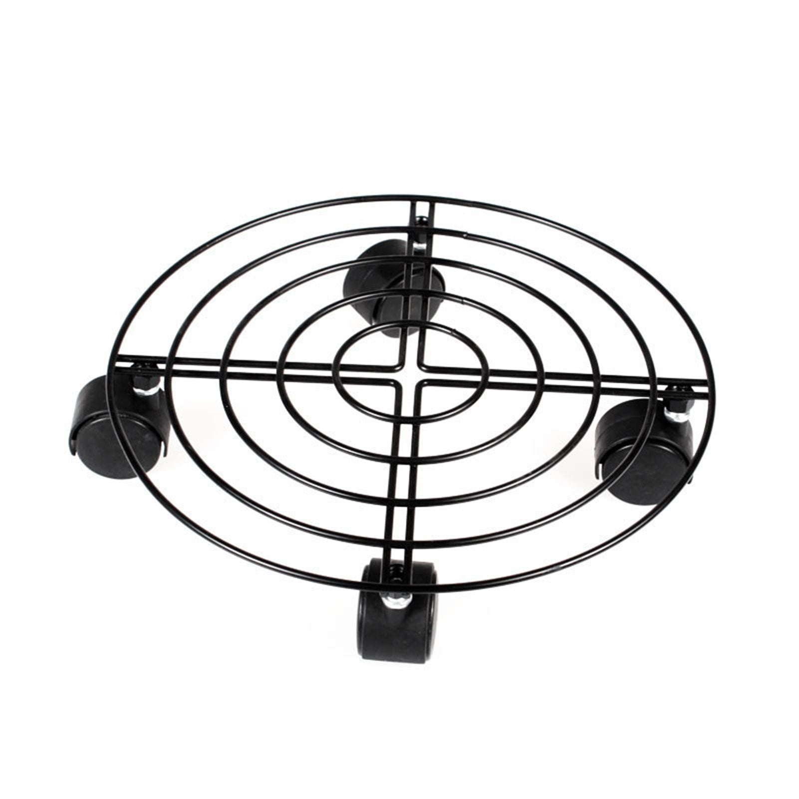 Flower Pot Roller Stand 50kg Load Capacity Rust Prevention Iron Easy to Move Plant Caddy with Wheels for Wine Barrels