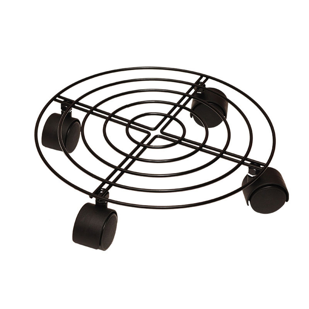 Flower Pot Roller Stand 50kg Load Capacity Rust Prevention Iron Easy to Move Plant Caddy with Wheels for Wine Barrels