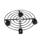 Flower Pot Roller Stand 50kg Load Capacity Rust Prevention Iron Easy to Move Plant Caddy with Wheels for Wine Barrels