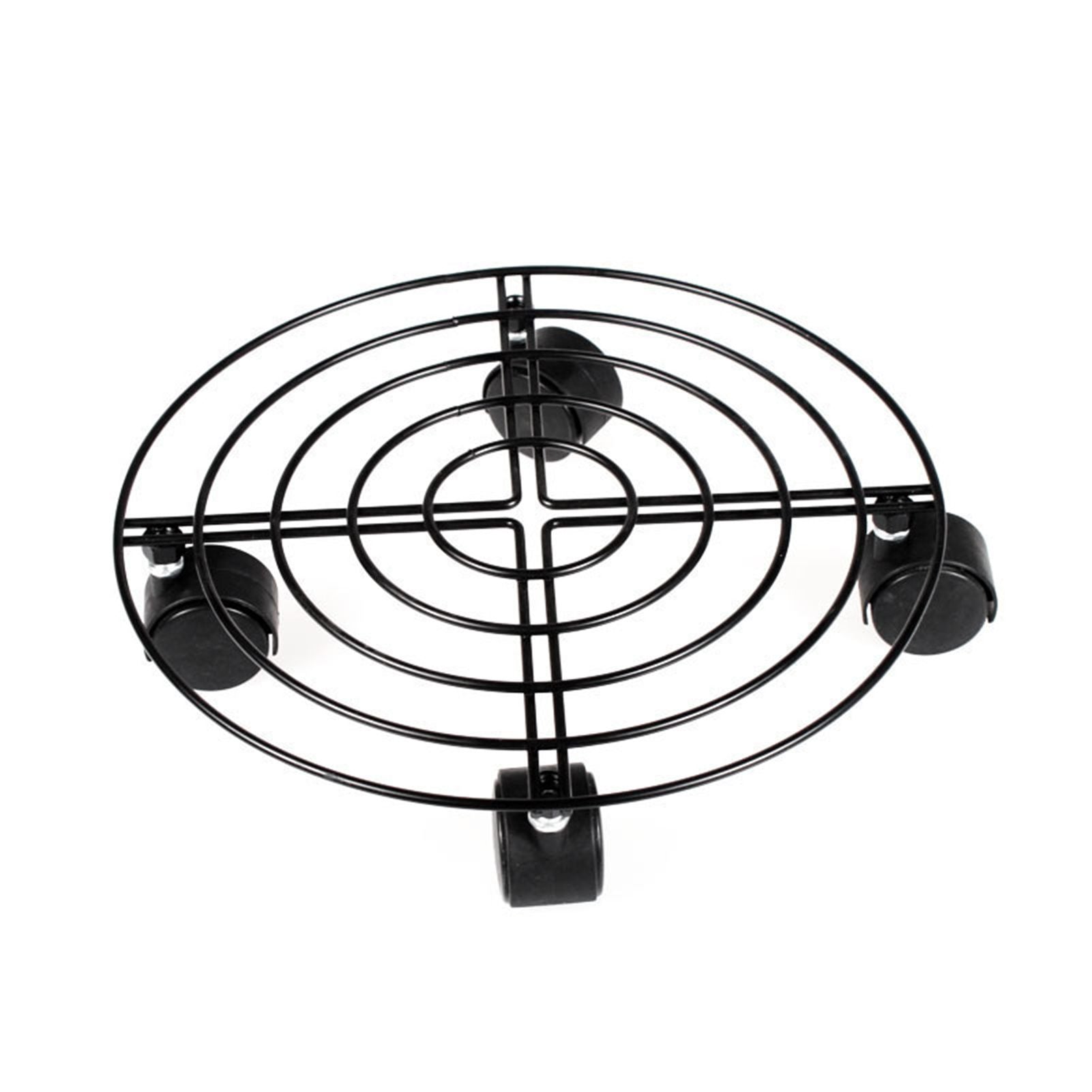 Flower Pot Roller Stand 50kg Load Capacity Rust Prevention Iron Easy to Move Plant Caddy with Wheels for Wine Barrels