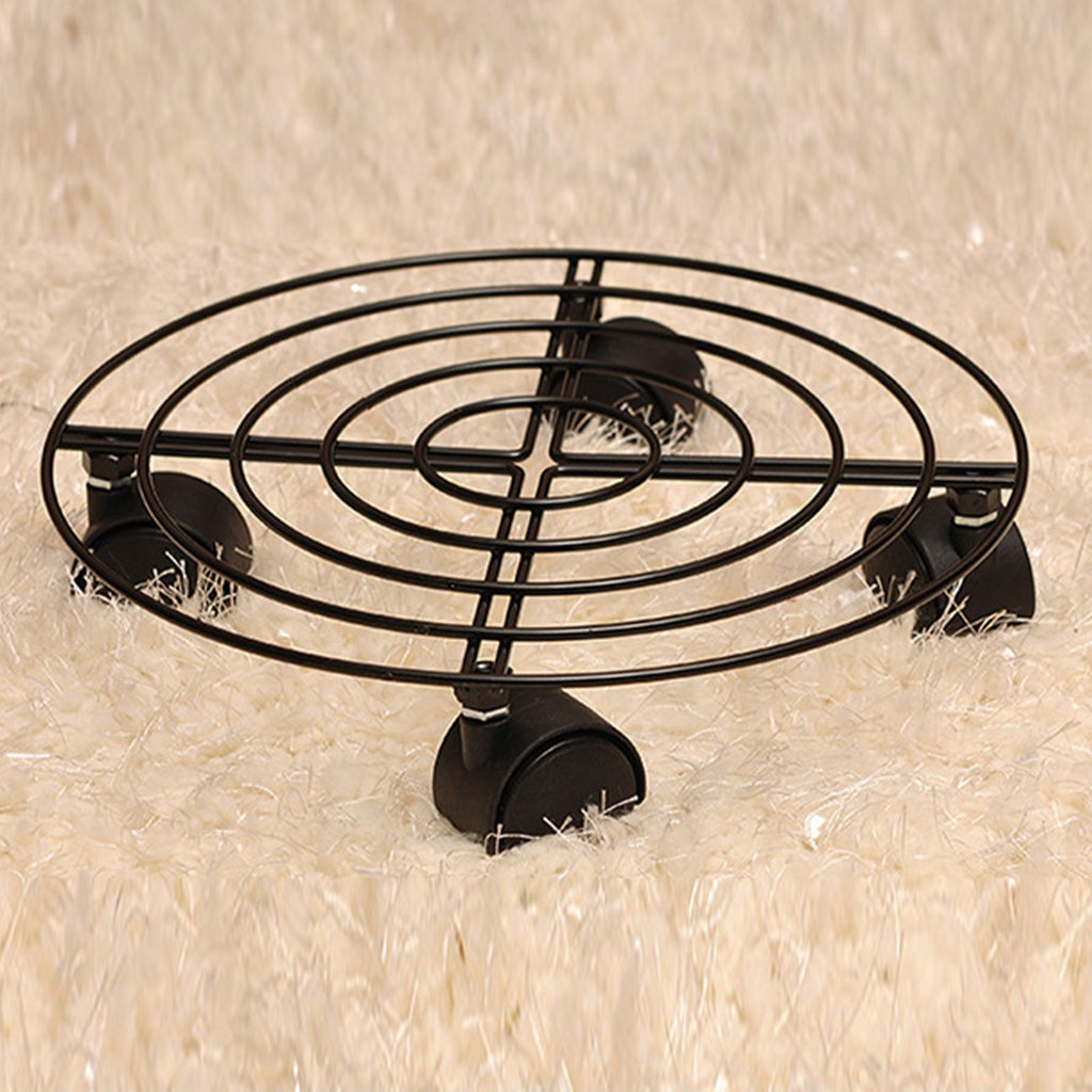 Flower Pot Roller Stand 50kg Load Capacity Rust Prevention Iron Easy to Move Plant Caddy with Wheels for Wine Barrels