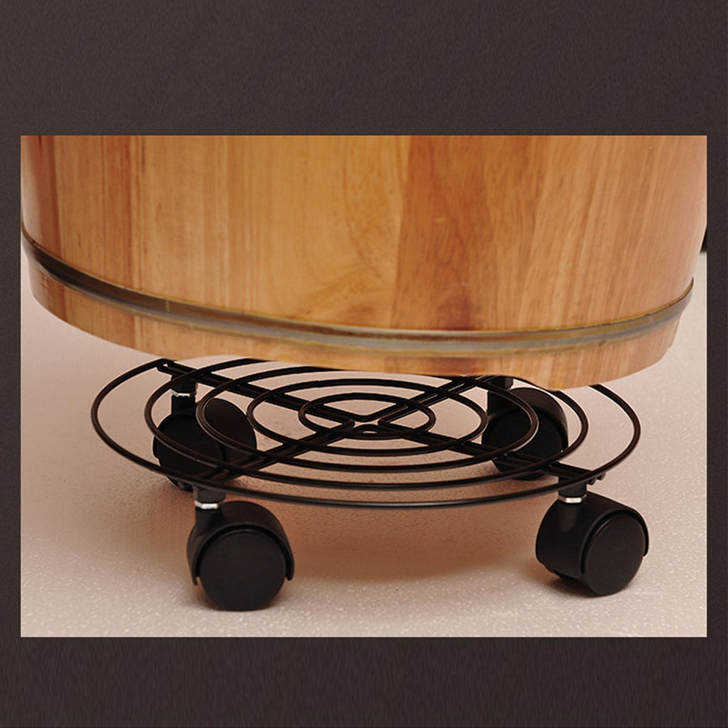 Flower Pot Roller Stand 50kg Load Capacity Rust Prevention Iron Easy to Move Plant Caddy with Wheels for Wine Barrels