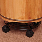 Flower Pot Roller Stand 50kg Load Capacity Rust Prevention Iron Easy to Move Plant Caddy with Wheels for Wine Barrels