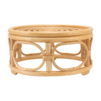 Rattan Indoor Plant Stand Round Shape Natural Plant Rack Handmade Rattan Planter Stand for Home Garden Yard Large