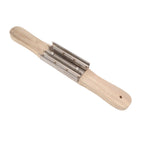 15 Inch Buffing Wheel Rake with Wooden Handle for Compound Cleaning Removing Residual Compounds Metal