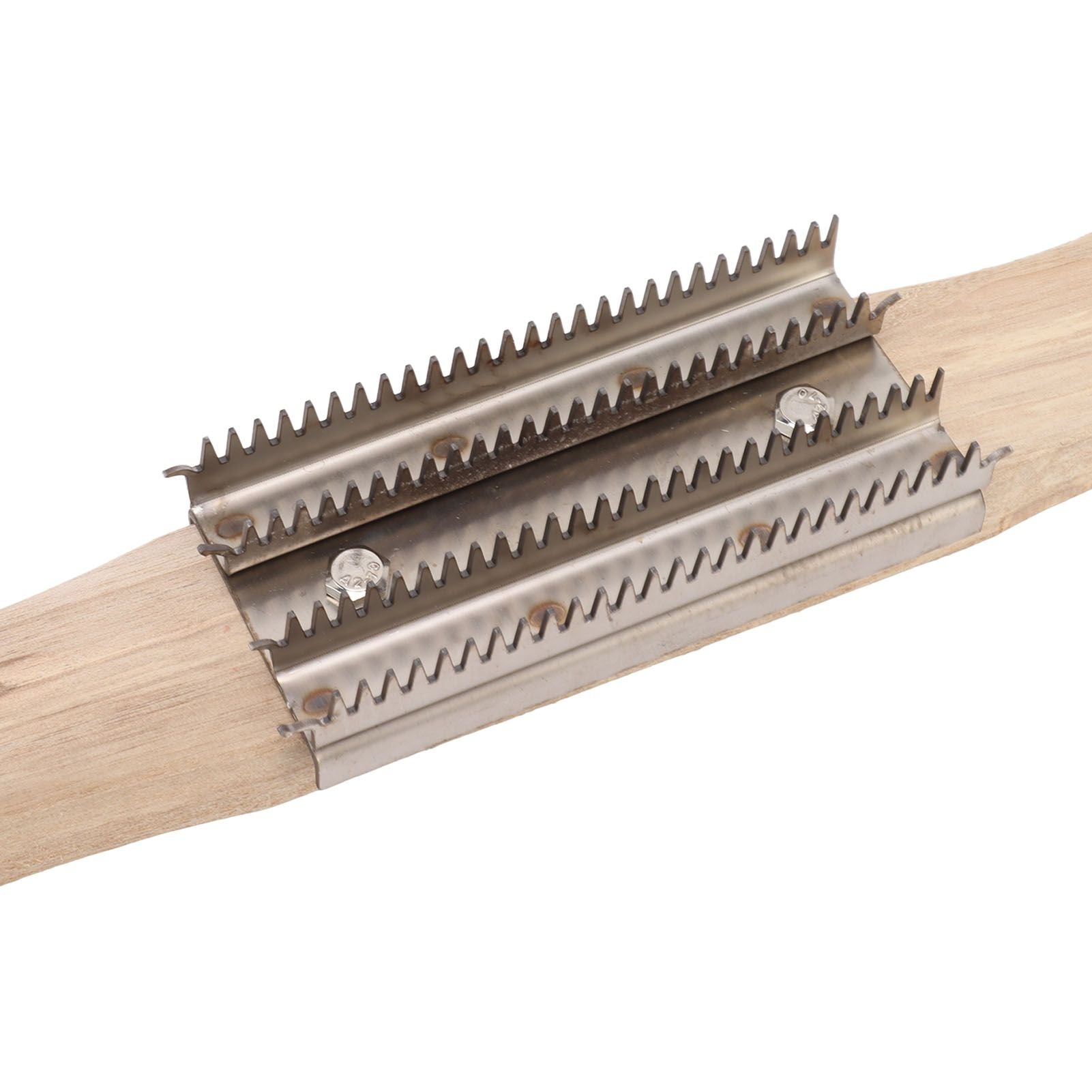15 Inch Buffing Wheel Rake with Wooden Handle for Compound Cleaning Removing Residual Compounds Metal