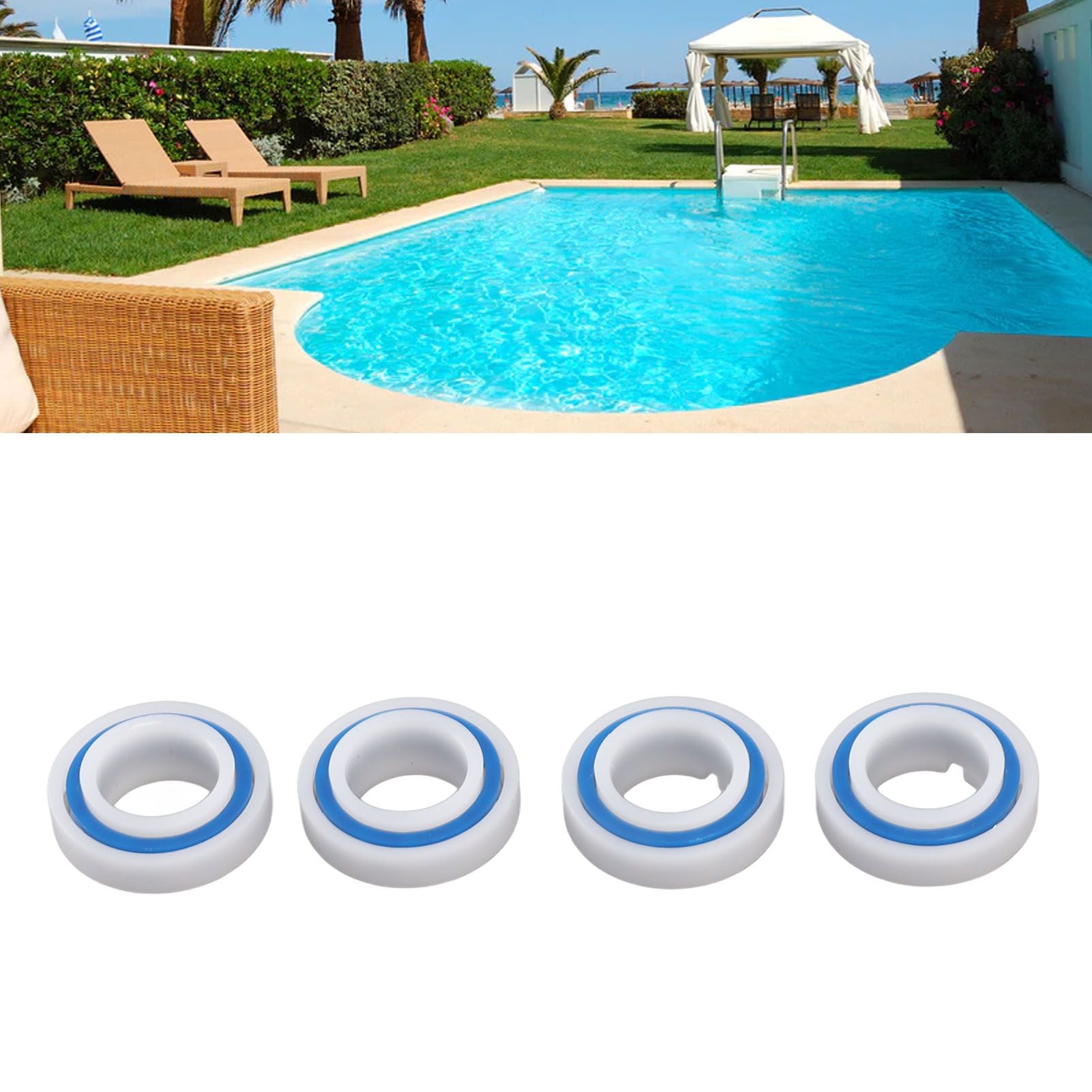 4PCS Pool Cleaner Wheel Ball Bearing C60 Wheel Ball Bearing Part Replacement for Polaris 180 280