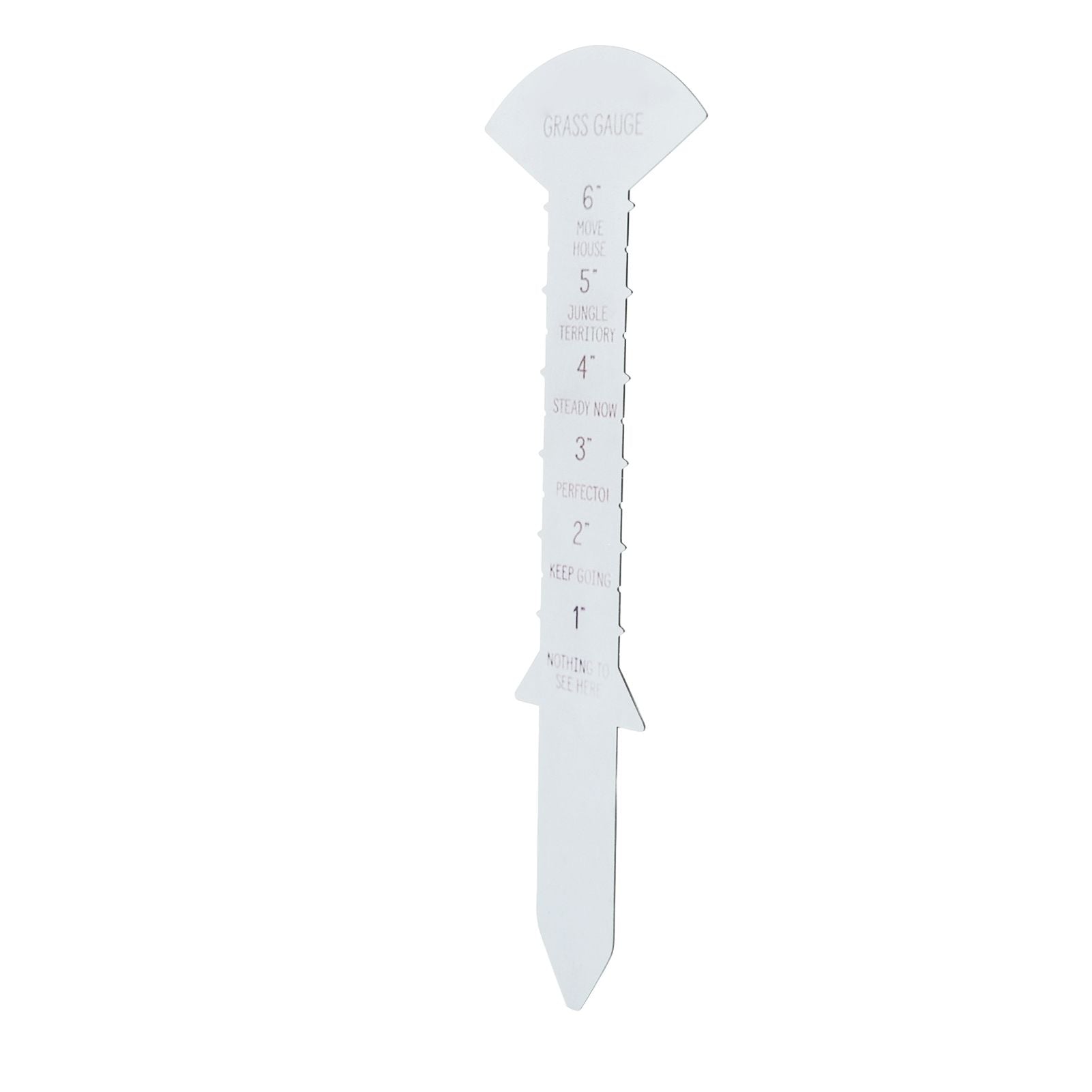 Grass Gauge 30cm Clear Funny Text Sturdy Iron Grass Height Measuring Ruler for Garden Yard Lawn