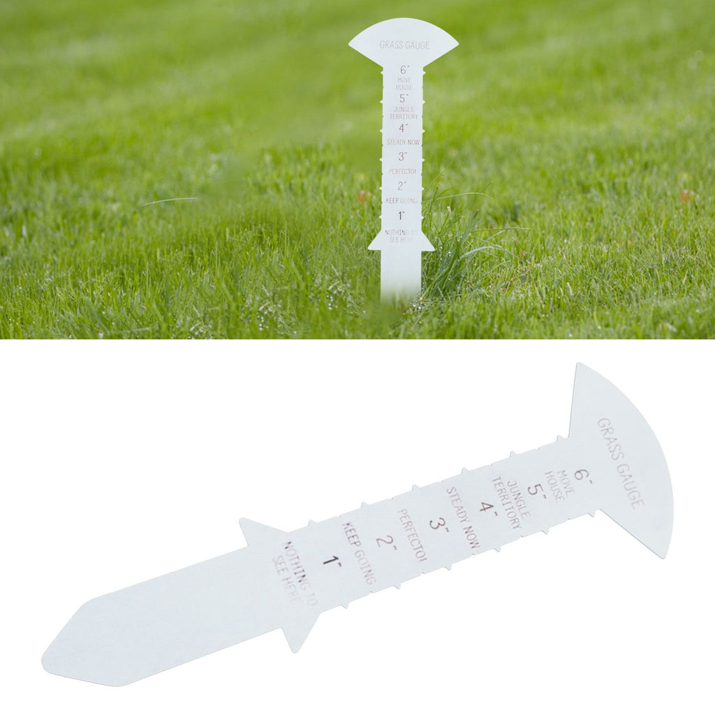 Grass Gauge 30cm Clear Funny Text Sturdy Iron Grass Height Measuring Ruler for Garden Yard Lawn