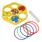 Ring Throw Pool Game Toy EVA Floating Foam with Balls for Kids Adults Water Sports Outdoor Party Hexagonal Circle