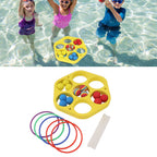 Ring Throw Pool Game Toy EVA Floating Foam with Balls for Kids Adults Water Sports Outdoor Party Hexagonal Circle