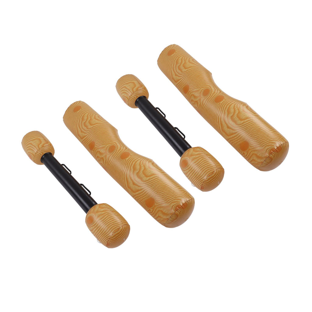 2 PCS Wood Grain Inflatable Floating Row Pool Floats Floating Log Raft Toys Outdoor Party Water Sports Games for Adults Kids