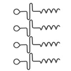 4PCS Spiral Tent Tacks Iron Stable Spiral Type Heavy Duty Spiral Tent Stake for Tent Trampolines Garden Fence