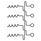 4PCS Spiral Tent Tacks Iron Stable Spiral Type Heavy Duty Spiral Tent Stake for Tent Trampolines Garden Fence