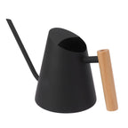 Watering Can with Long Spout Rustproof Stainless Steel Watering Pot with Wooden Handle for Garden Bonsai Indoor Outdoor Black