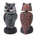 Plastic Shake Head Owl Decoy To Scare Birds Away Scarecrow Fake Owl Outdoor Garden Decoration