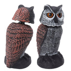 Plastic Shake Head Owl Decoy To Scare Birds Away Scarecrow Fake Owl Outdoor Garden Decoration