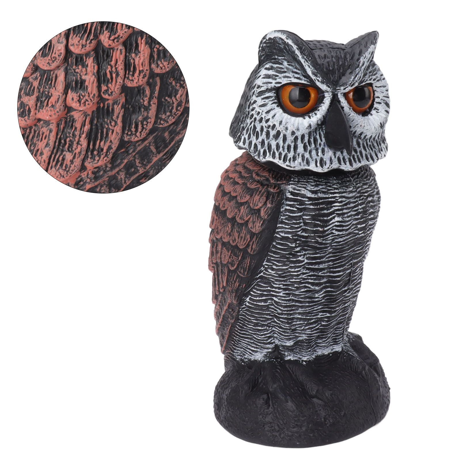 Plastic Shake Head Owl Decoy To Scare Birds Away Scarecrow Fake Owl Outdoor Garden Decoration