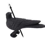 Realistic Elbow Crow Statue Plastic Waterproof Crow Decoys for Yard Garden Patios Halloween Decoration