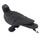 Realistic Elbow Crow Statue Plastic Waterproof Crow Decoys for Yard Garden Patios Halloween Decoration