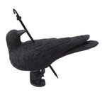 Realistic Elbow Crow Statue Plastic Waterproof Crow Decoys for Yard Garden Patios Halloween Decoration