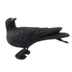 Realistic Elbow Crow Statue Plastic Waterproof Crow Decoys for Yard Garden Patios Halloween Decoration