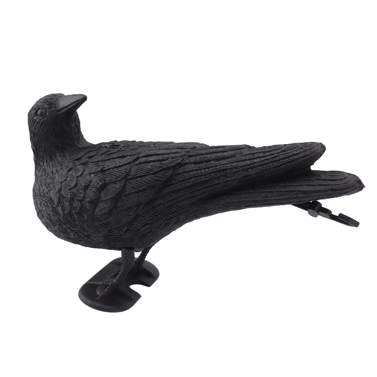 Realistic Elbow Crow Statue Plastic Waterproof Crow Decoys for Yard Garden Patios Halloween Decoration