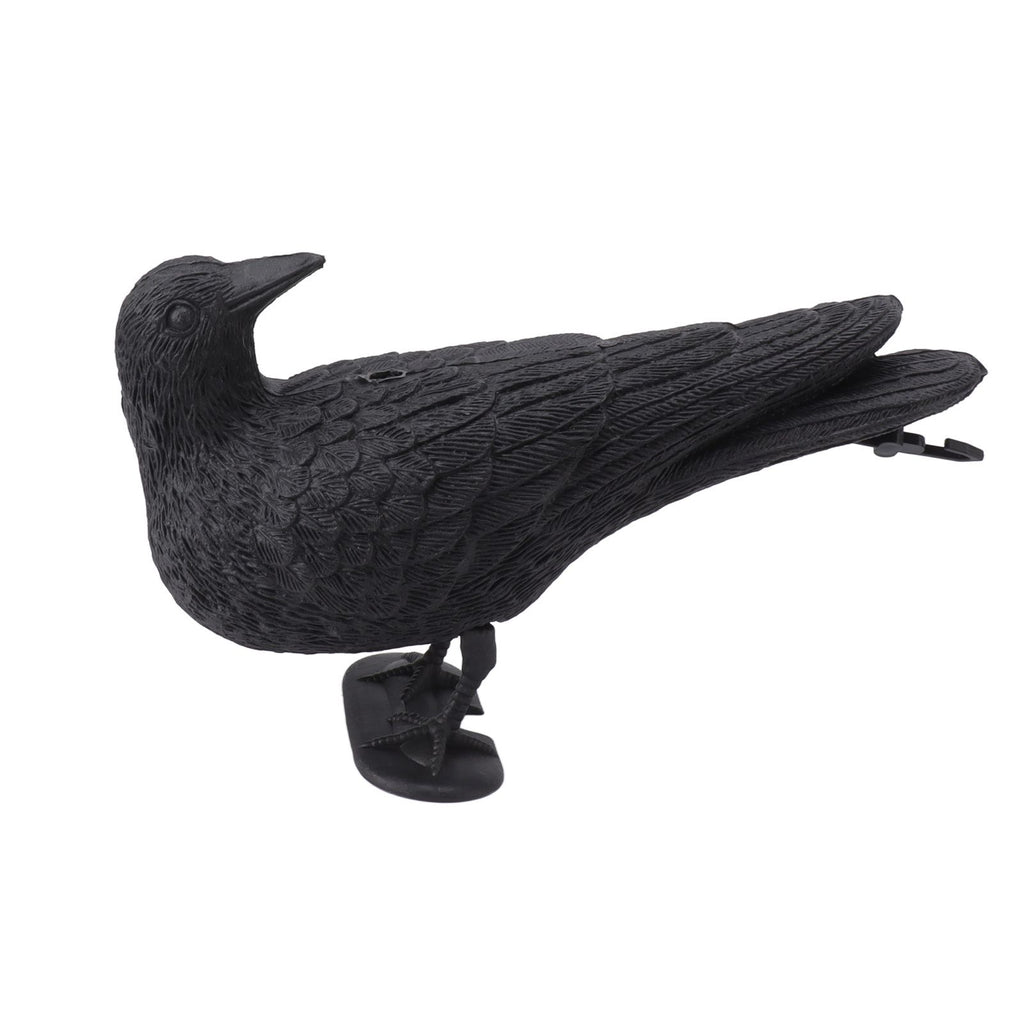 Realistic Elbow Crow Statue Plastic Waterproof Crow Decoys for Yard Garden Patios Halloween Decoration