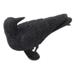 Realistic Elbow Crow Statue Plastic Waterproof Crow Decoys for Yard Garden Patios Halloween Decoration