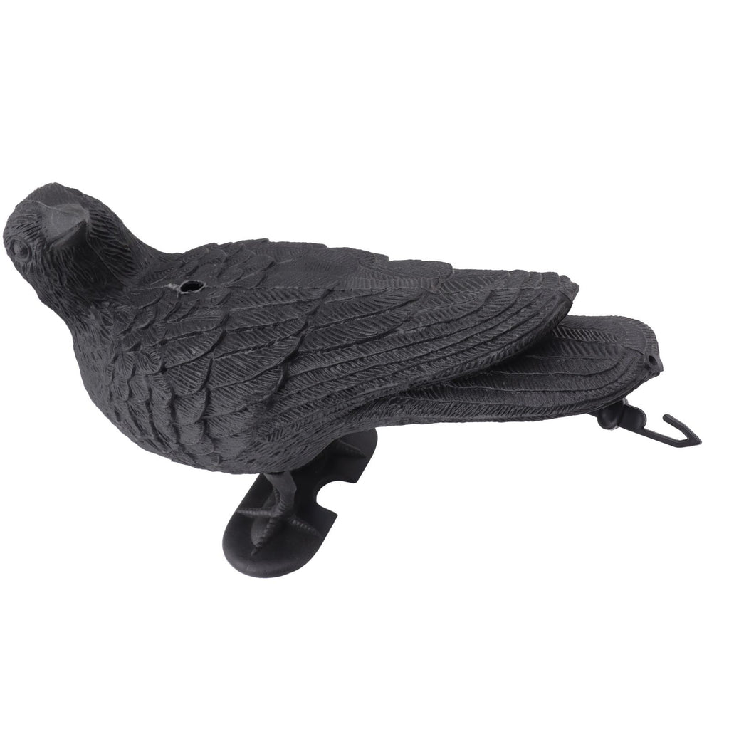 Realistic Elbow Crow Statue Plastic Waterproof Crow Decoys for Yard Garden Patios Halloween Decoration