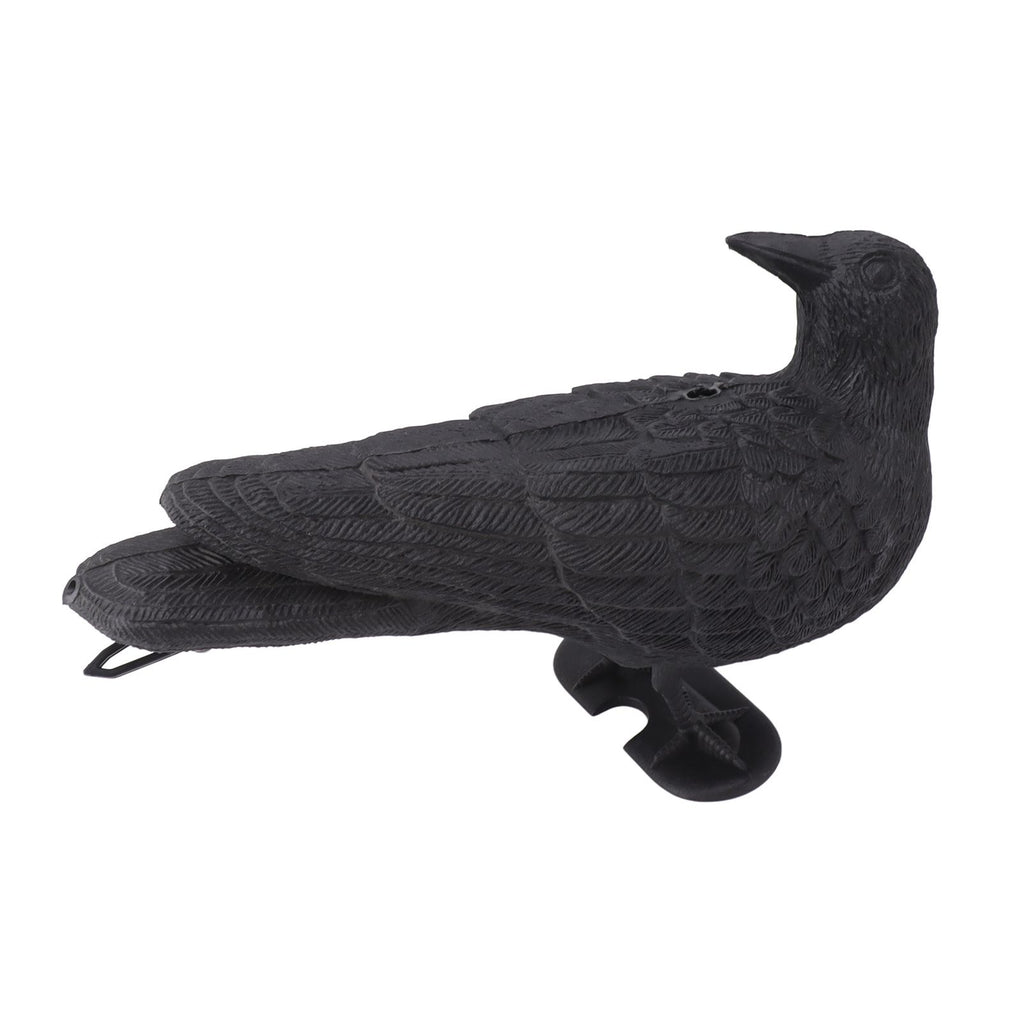 Realistic Elbow Crow Statue Plastic Waterproof Crow Decoys for Yard Garden Patios Halloween Decoration