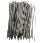 100Pcs U Shaped Garden Stakes Galvanized Steel Landscape Stakes Pins for Weed Barrier Sod Fabric Decorations Roughness 2.5mm/0.10in