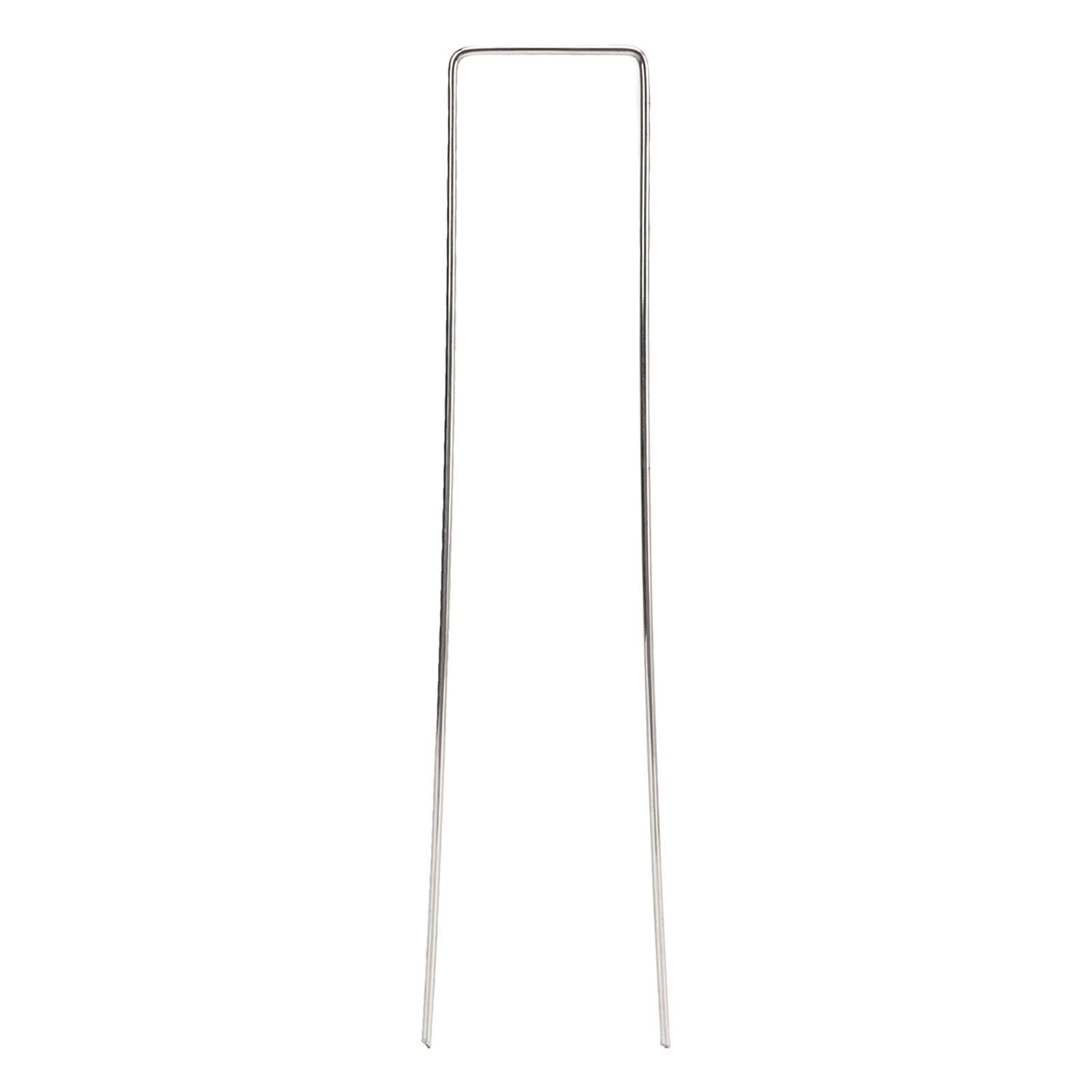 100Pcs U Shaped Garden Stakes Galvanized Steel Landscape Stakes Pins for Weed Barrier Sod Fabric Decorations Roughness 2.5mm/0.10in