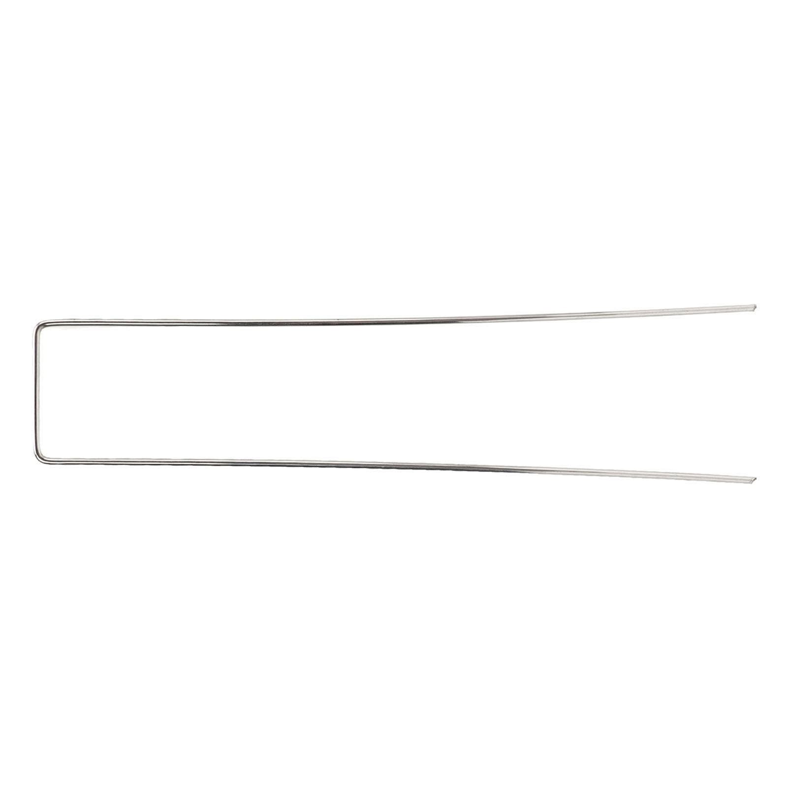 100Pcs U Shaped Garden Stakes Galvanized Steel Landscape Stakes Pins for Weed Barrier Sod Fabric Decorations Roughness 2.5mm/0.10in