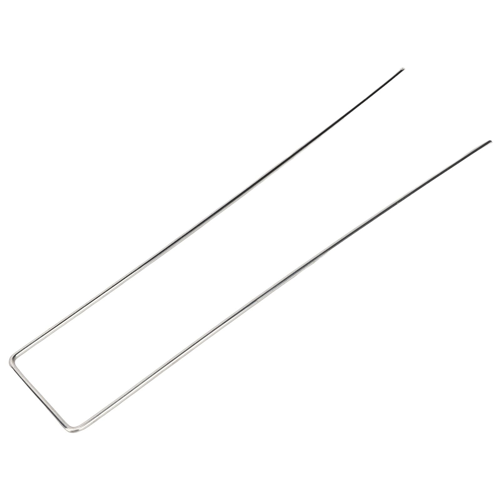 100Pcs U Shaped Garden Stakes Galvanized Steel Landscape Stakes Pins for Weed Barrier Sod Fabric Decorations Roughness 2.5mm/0.10in