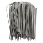 100Pcs U Shaped Garden Stakes Galvanized Steel Landscape Stakes Pins for Weed Barrier Sod Fabric Decorations Roughness 3mm/0.12in