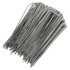 100Pcs U Shaped Garden Stakes Galvanized Steel Landscape Stakes Pins for Weed Barrier Sod Fabric Decorations Roughness 3mm/0.12in