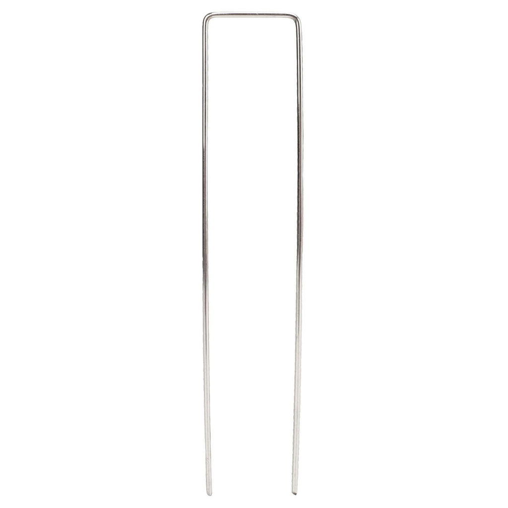 100Pcs U Shaped Garden Stakes Galvanized Steel Landscape Stakes Pins for Weed Barrier Sod Fabric Decorations Roughness 3mm/0.12in