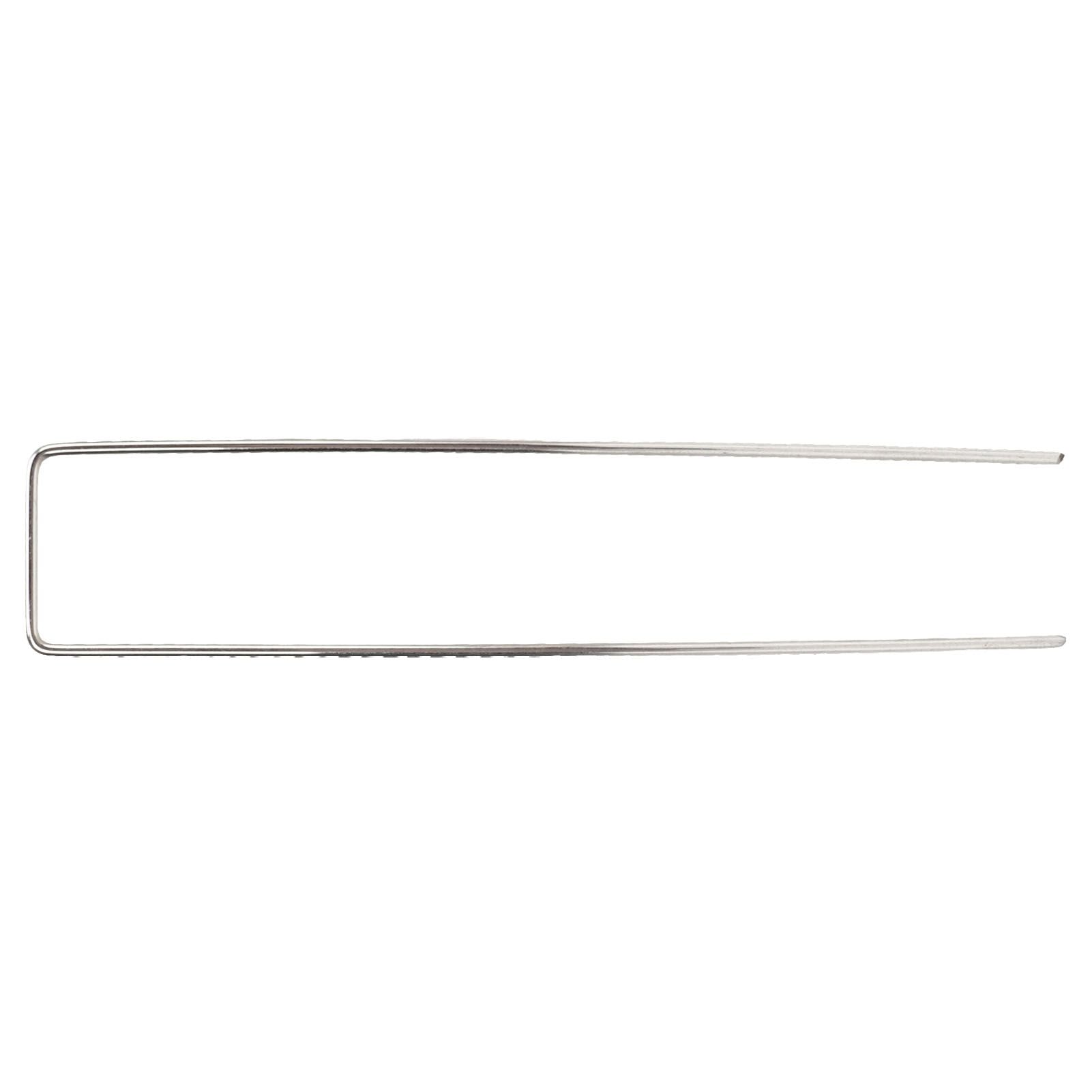 100Pcs U Shaped Garden Stakes Galvanized Steel Landscape Stakes Pins for Weed Barrier Sod Fabric Decorations Roughness 3mm/0.12in