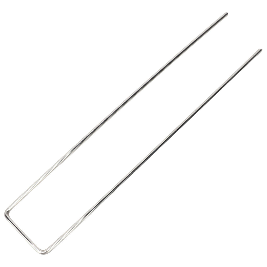 100Pcs U Shaped Garden Stakes Galvanized Steel Landscape Stakes Pins for Weed Barrier Sod Fabric Decorations Roughness 3mm/0.12in