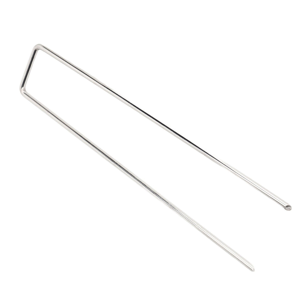 50Pcs Galvanized Steel Garden Stakes U Shaped Tent Stakes U Shaped Galvanized Landscape Pins Heavy Duty Yard Ground Pin 4x10cm 0.4mm Thickness