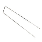 50Pcs Galvanized Steel Garden Stakes U Shaped Tent Stakes U Shaped Galvanized Landscape Pins Heavy Duty Yard Ground Pin 4x10cm 0.4mm Thickness