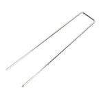 50Pcs Galvanized Steel Garden Stakes U Shaped Tent Stakes U Shaped Galvanized Landscape Pins Heavy Duty Yard Ground Pin 4x10cm 0.4mm Thickness