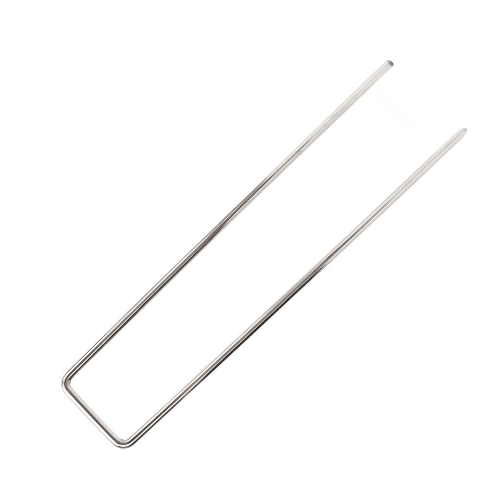 50Pcs Galvanized Steel Garden Stakes U Shaped Tent Stakes U Shaped Galvanized Landscape Pins Heavy Duty Yard Ground Pin 4x10cm 0.4mm Thickness