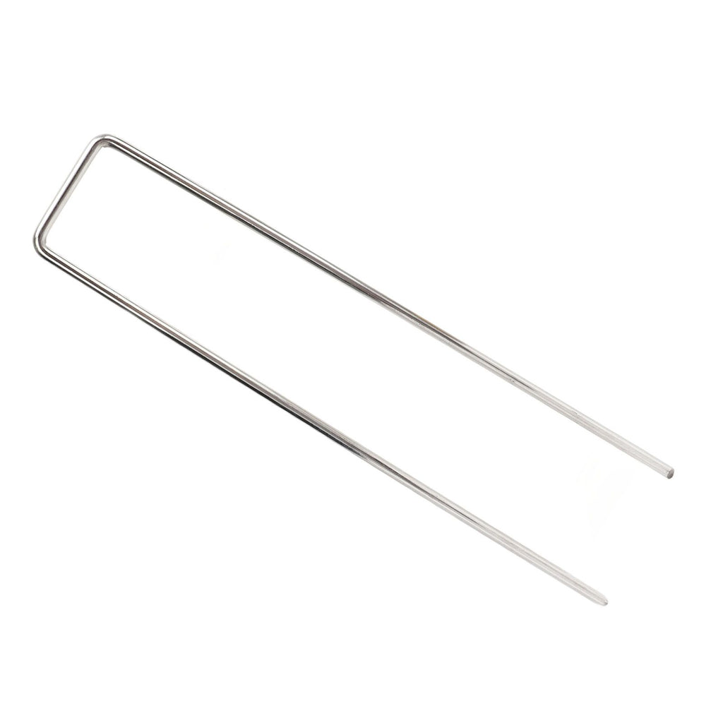 50Pcs Galvanized Steel Garden Stakes U Shaped Tent Stakes U Shaped Galvanized Landscape Pins Heavy Duty Yard Ground Pin 4x10cm 0.4mm Thickness