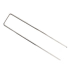 50Pcs Galvanized Steel Garden Stakes U Shaped Tent Stakes U Shaped Galvanized Landscape Pins Heavy Duty Yard Ground Pin 4x10cm 0.4mm Thickness