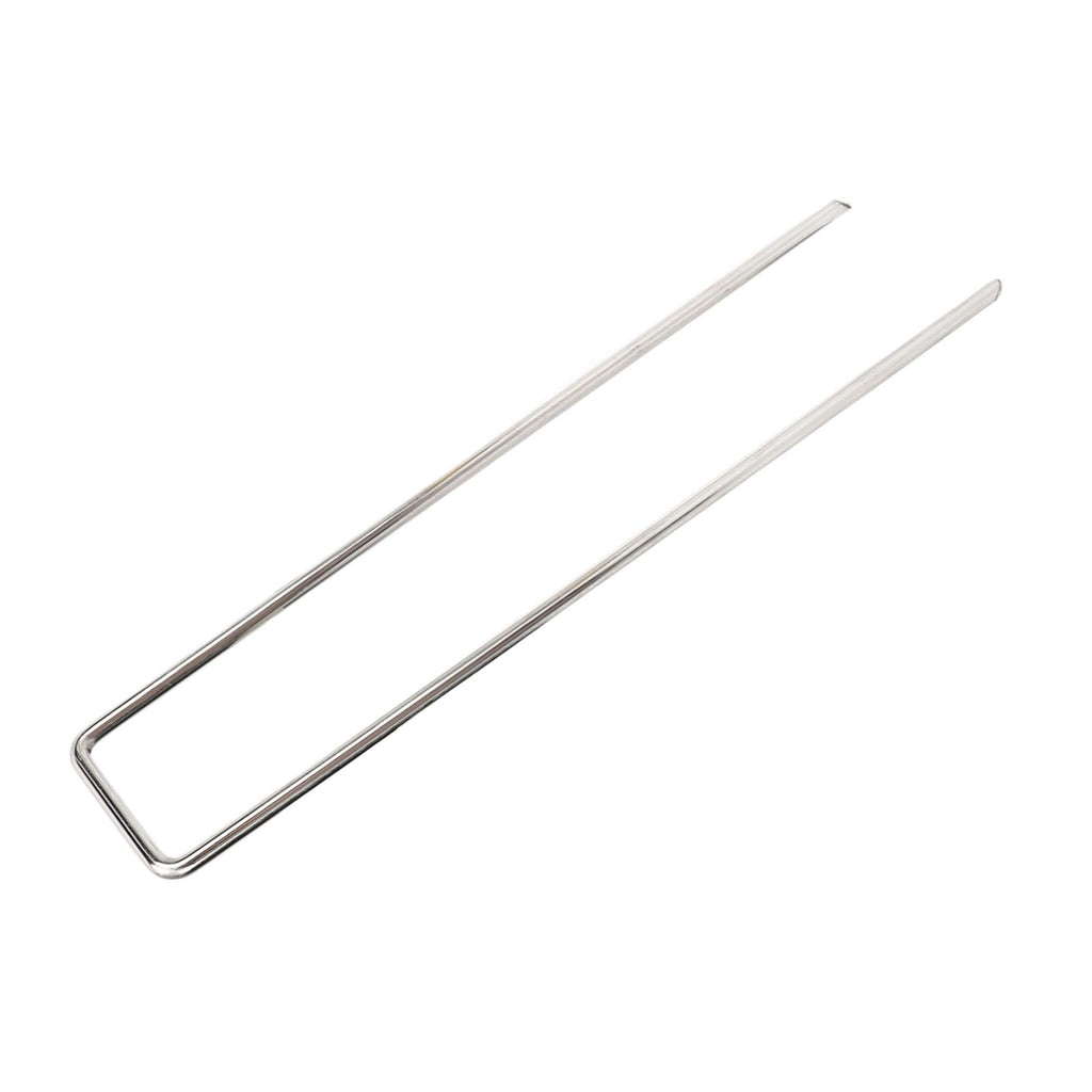 50Pcs Galvanized Steel Garden Stakes U Shaped Tent Stakes U Shaped Galvanized Landscape Pins Heavy Duty Yard Ground Pin 4x10cm 0.4mm Thickness