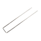 50Pcs Galvanized Steel Garden Stakes U Shaped Tent Stakes U Shaped Galvanized Landscape Pins Heavy Duty Yard Ground Pin 4x10cm 0.4mm Thickness