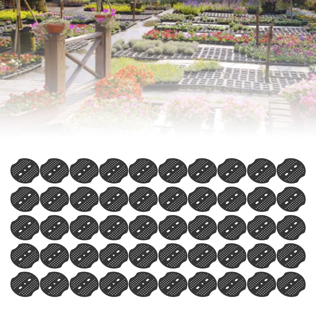 Garden Stakes Gasket Landscape Plastic Gasket Garden Stakes Pad for Weed Barrier Create Sturdier Hold 50pcs